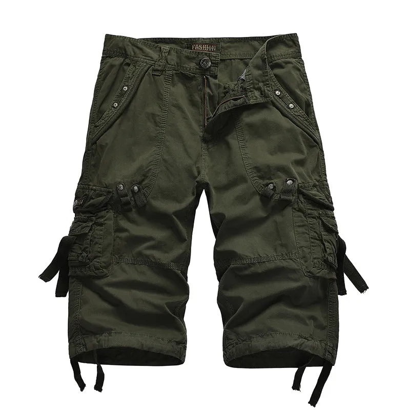 Men's European and American Multi-Pocket Cargo Shorts