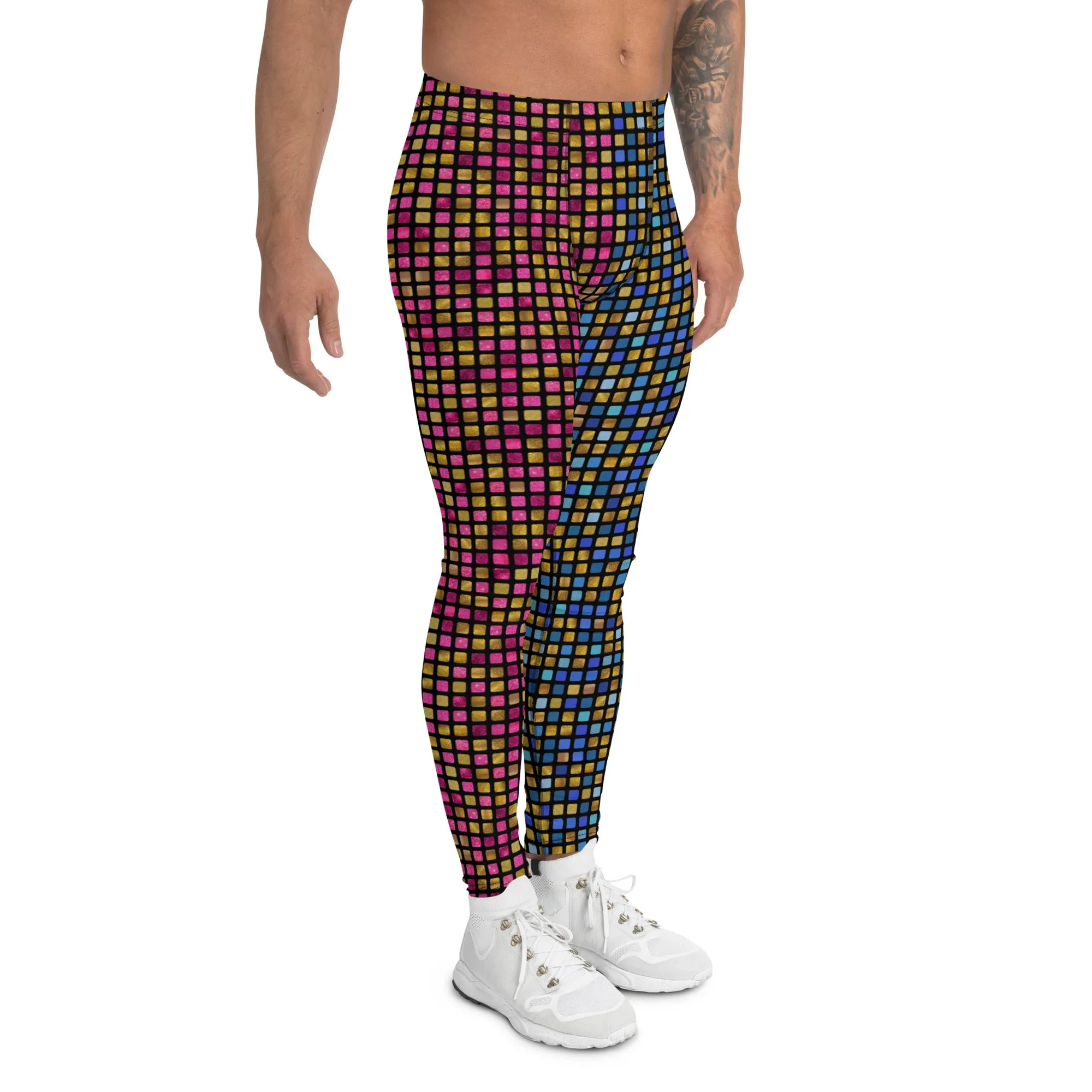 Mens Leggings, EDM Rave Glitter