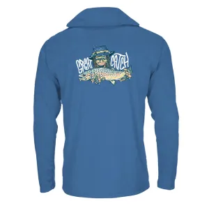 Men's Long Sleeve Hoodie UV50 Performance - Great Catch V3 - Slate