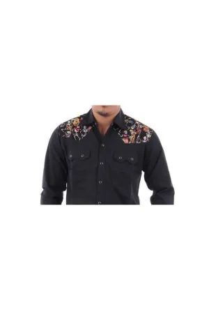Men's Long Sleeved Dancing Skeletons Dress Shirt