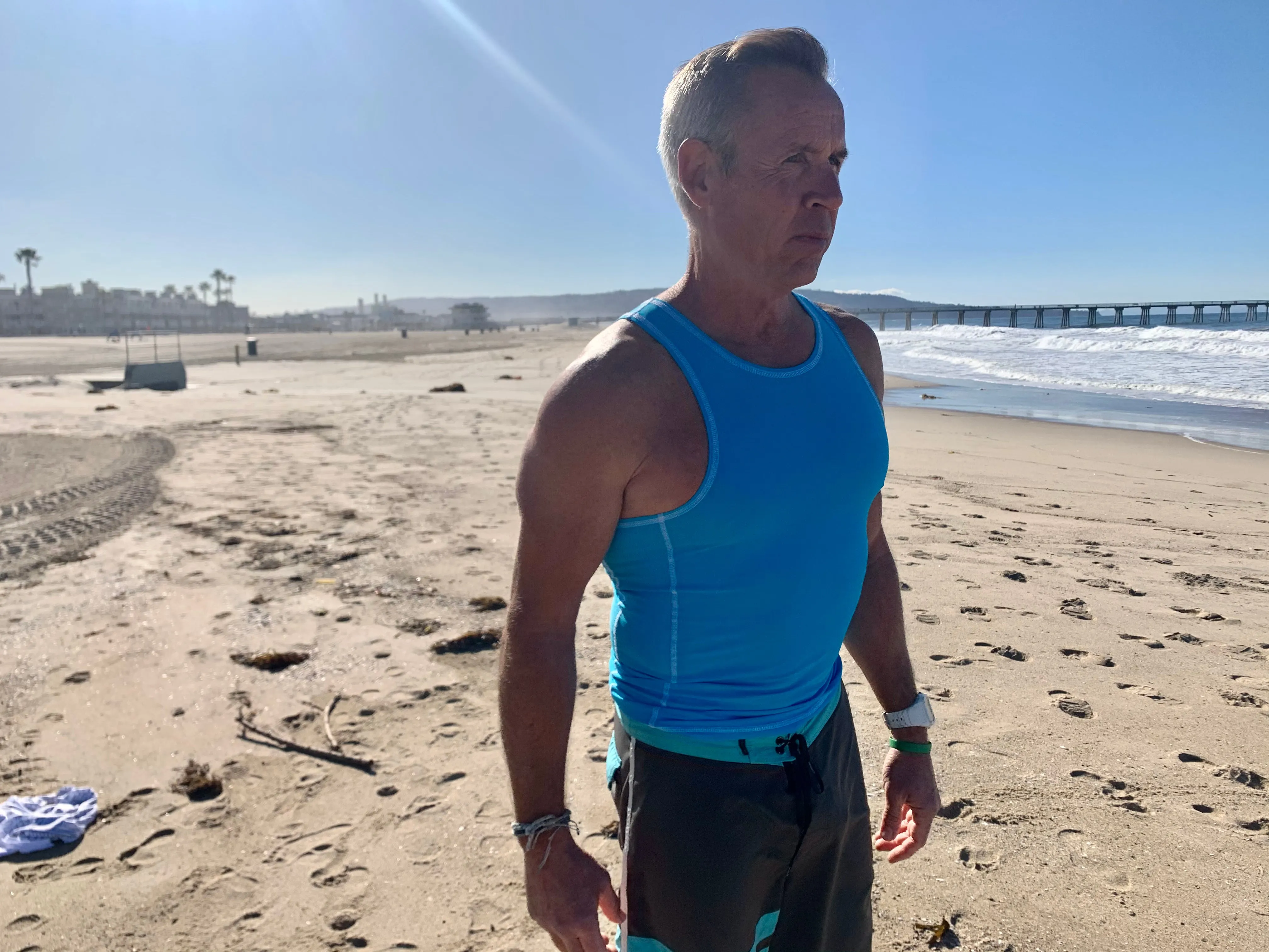 Men's Paddle Tank ~ Hawaii Blue