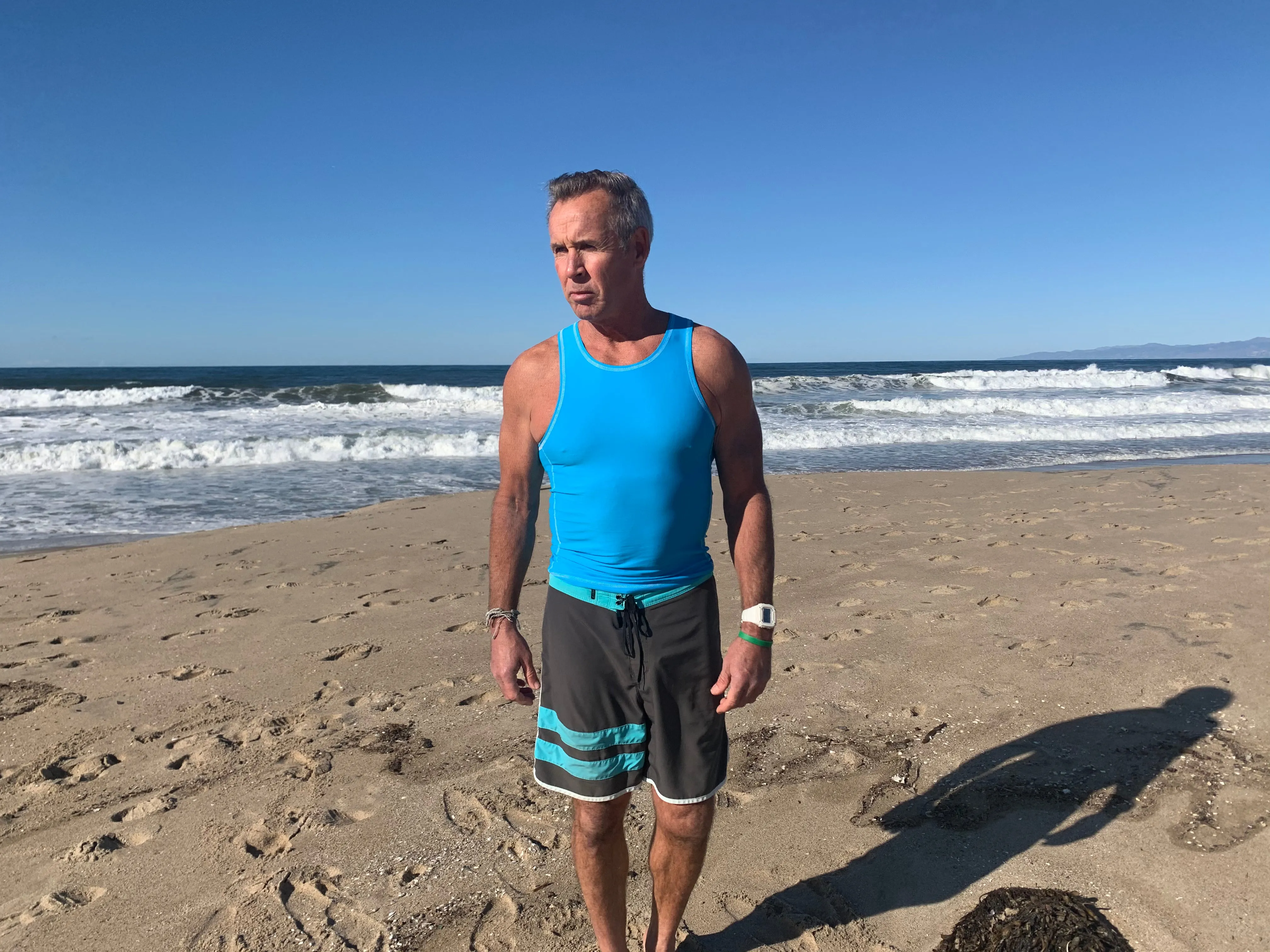 Men's Paddle Tank ~ Hawaii Blue