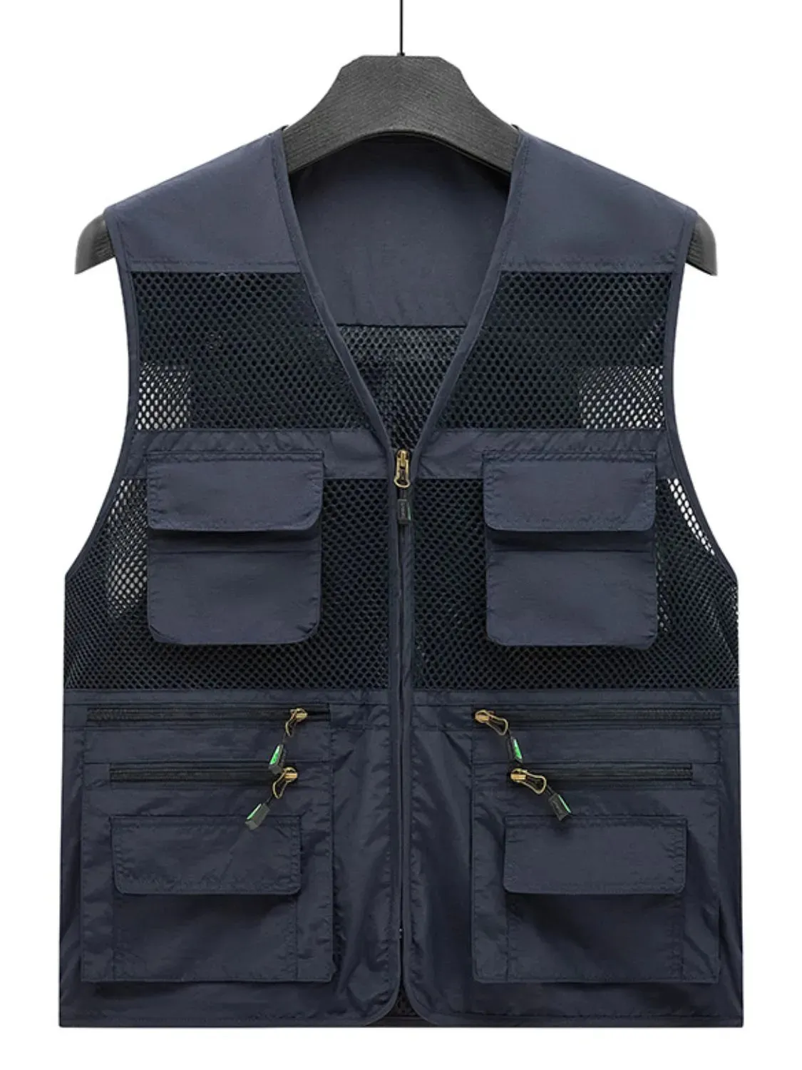 Men's Plus Size Zip Up Mesh Vest