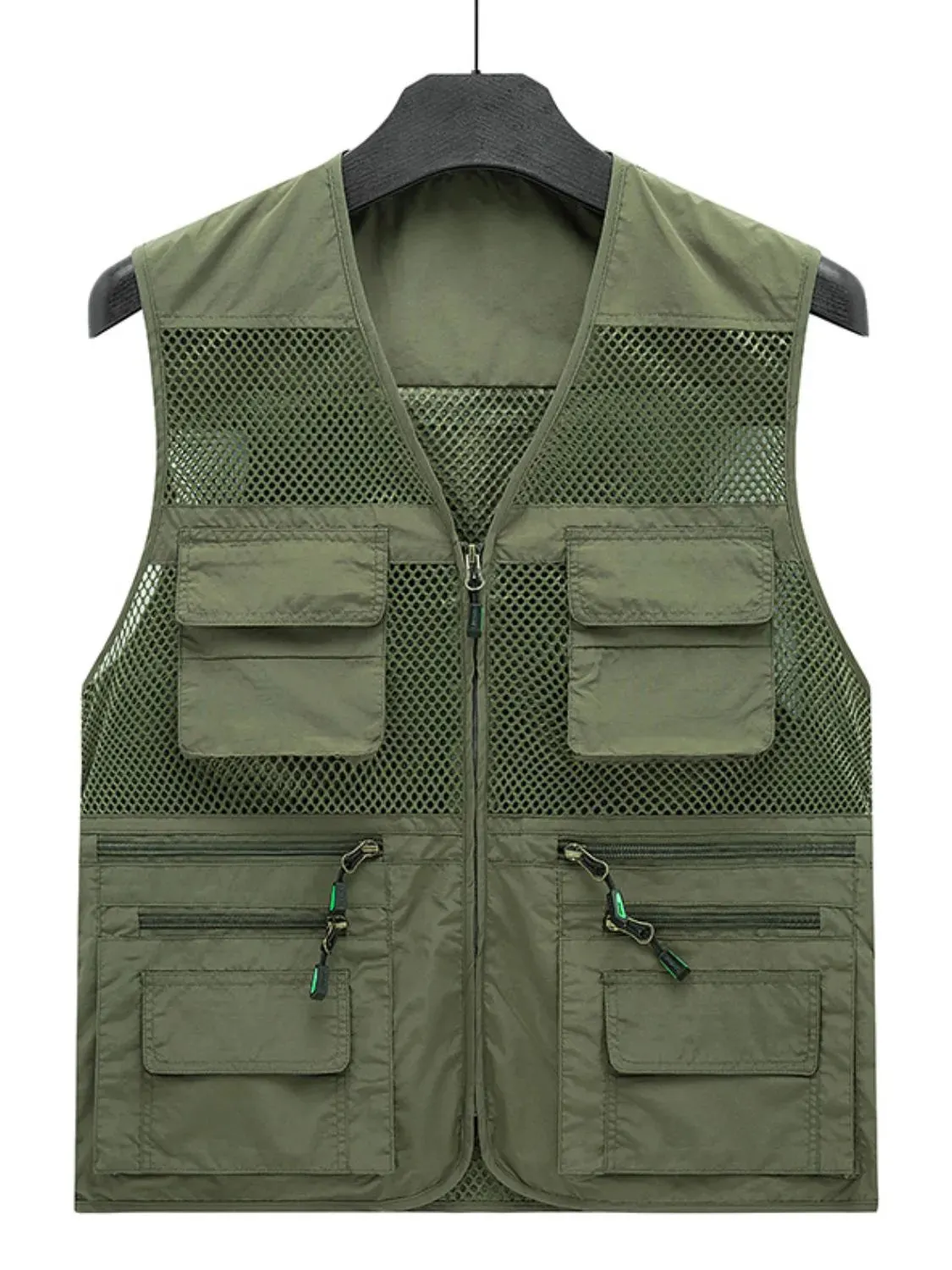 Men's Plus Size Zip Up Mesh Vest