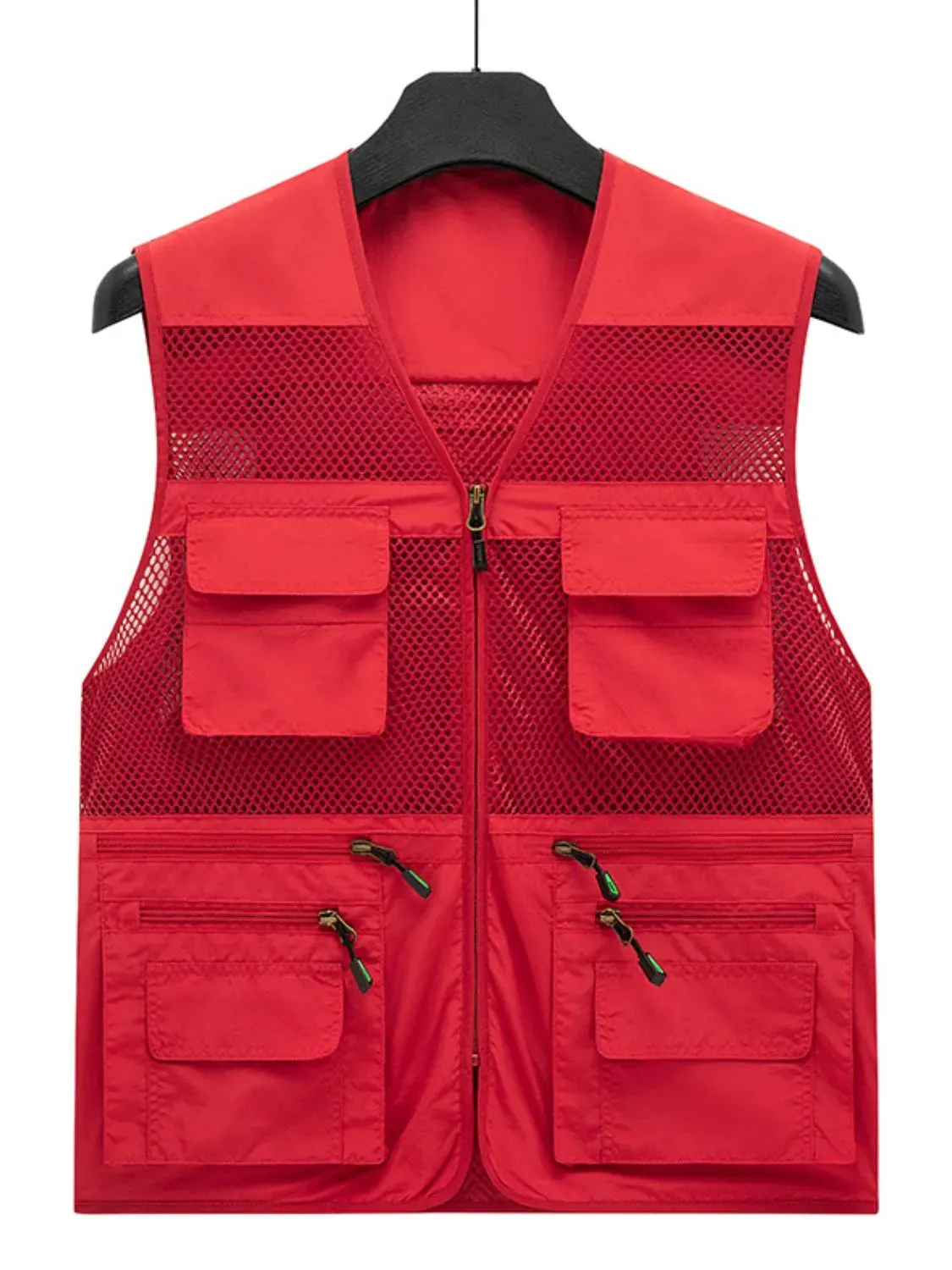Men's Plus Size Zip Up Mesh Vest