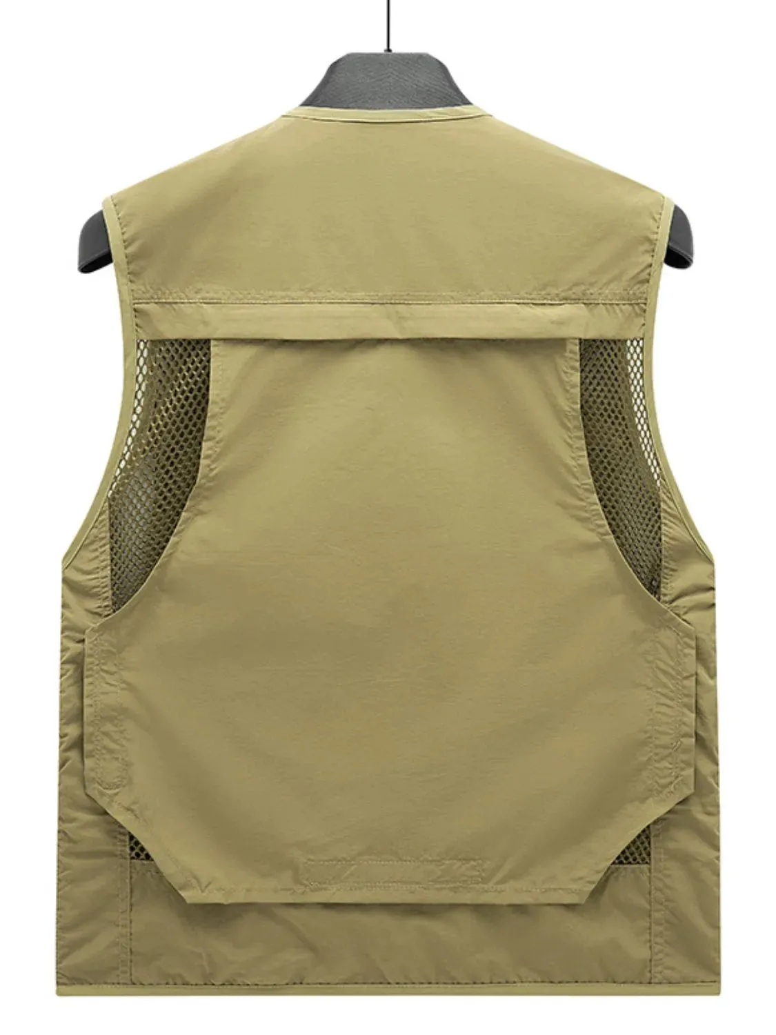 Men's Plus Size Zip Up Mesh Vest