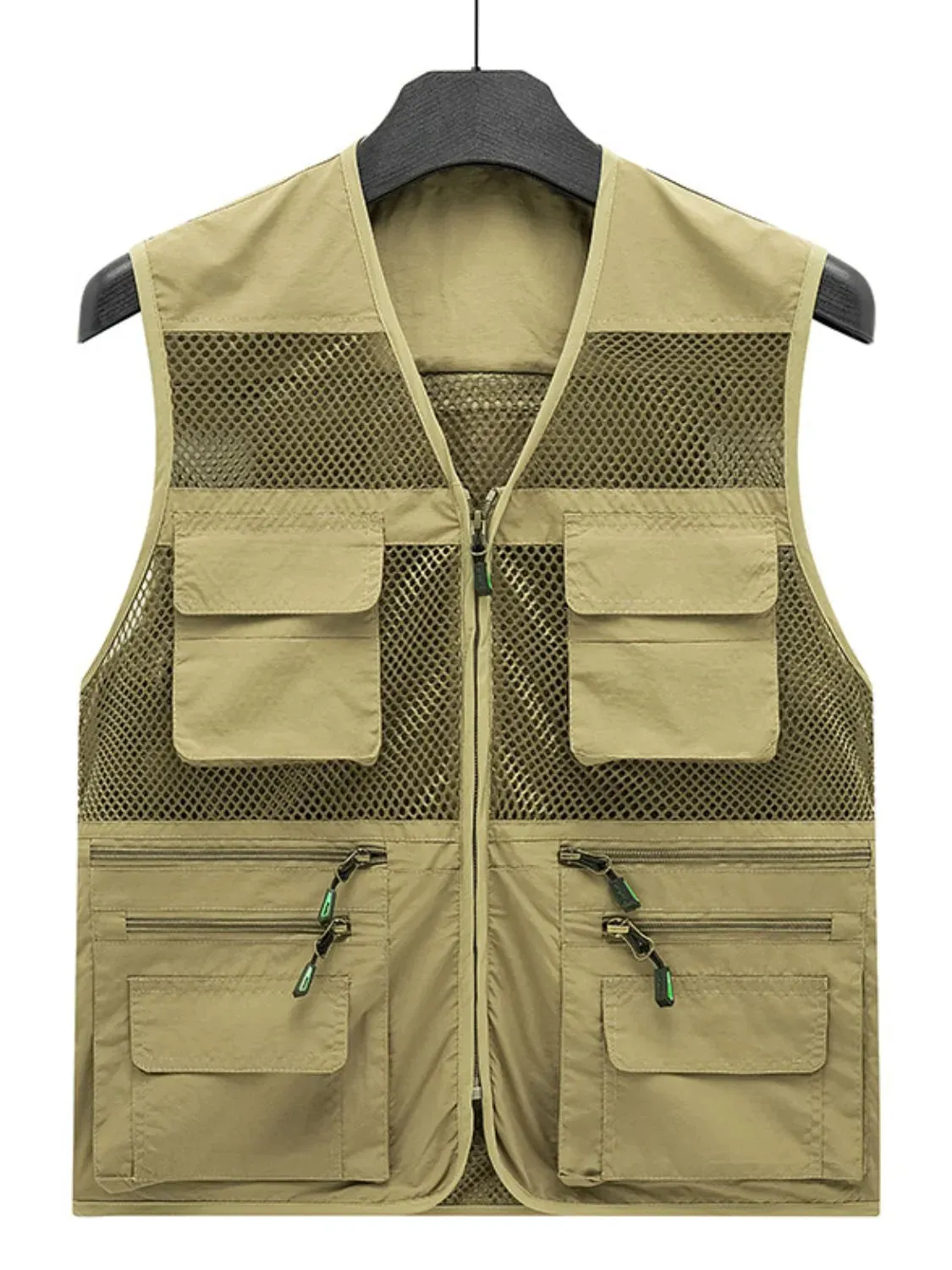 Men's Plus Size Zip Up Mesh Vest