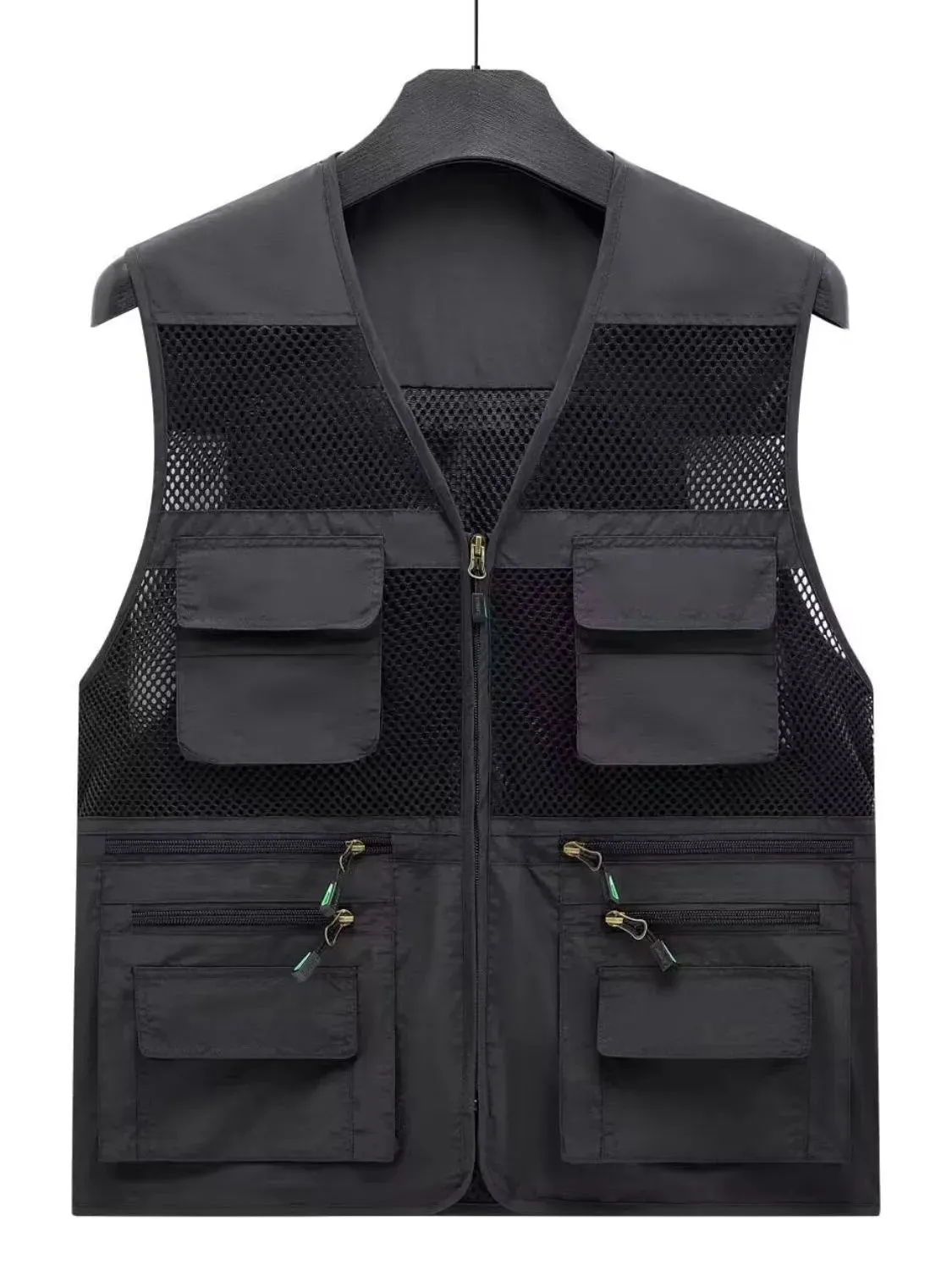 Men's Plus Size Zip Up Mesh Vest