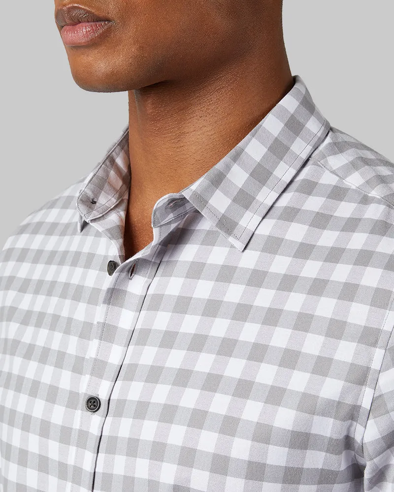 MEN'S SOFT PLAID LONG SLEEVE BUTTON-UP