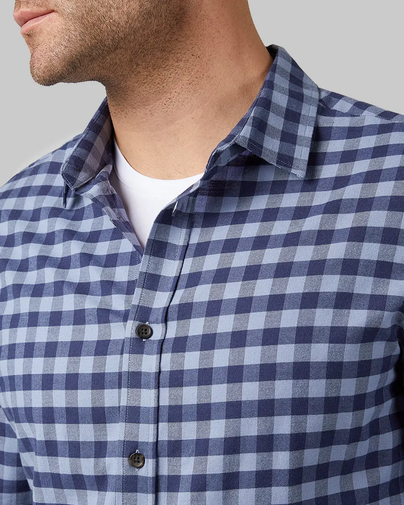MEN'S SOFT PLAID LONG SLEEVE BUTTON-UP