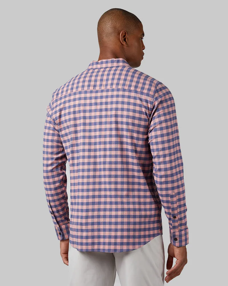 MEN'S SOFT PLAID LONG SLEEVE BUTTON-UP