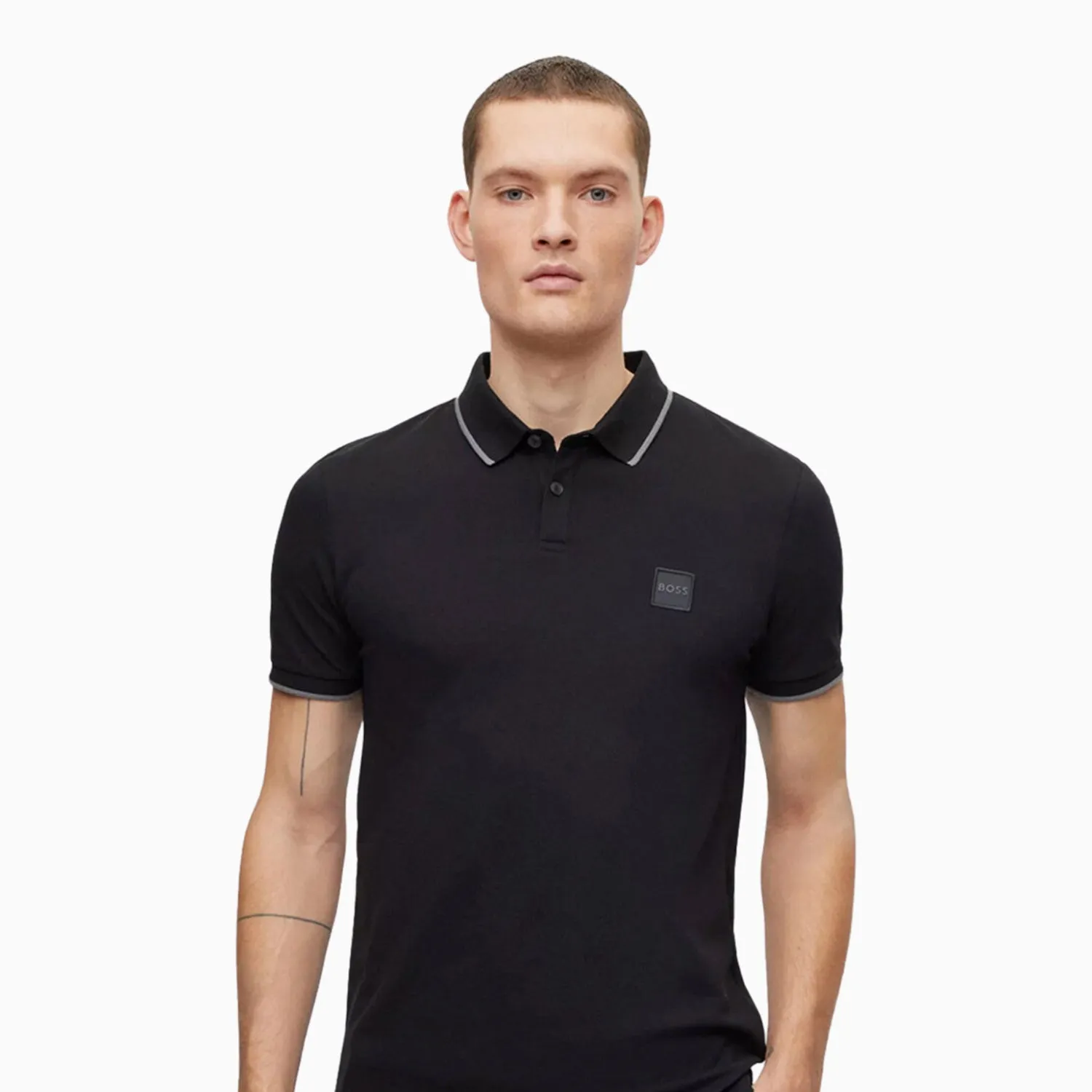 Men's Stretch Cotton Slim With Logo Patch Outfit