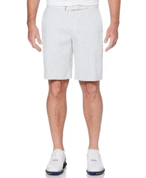 Mens Stretch Mini Gingham Short
