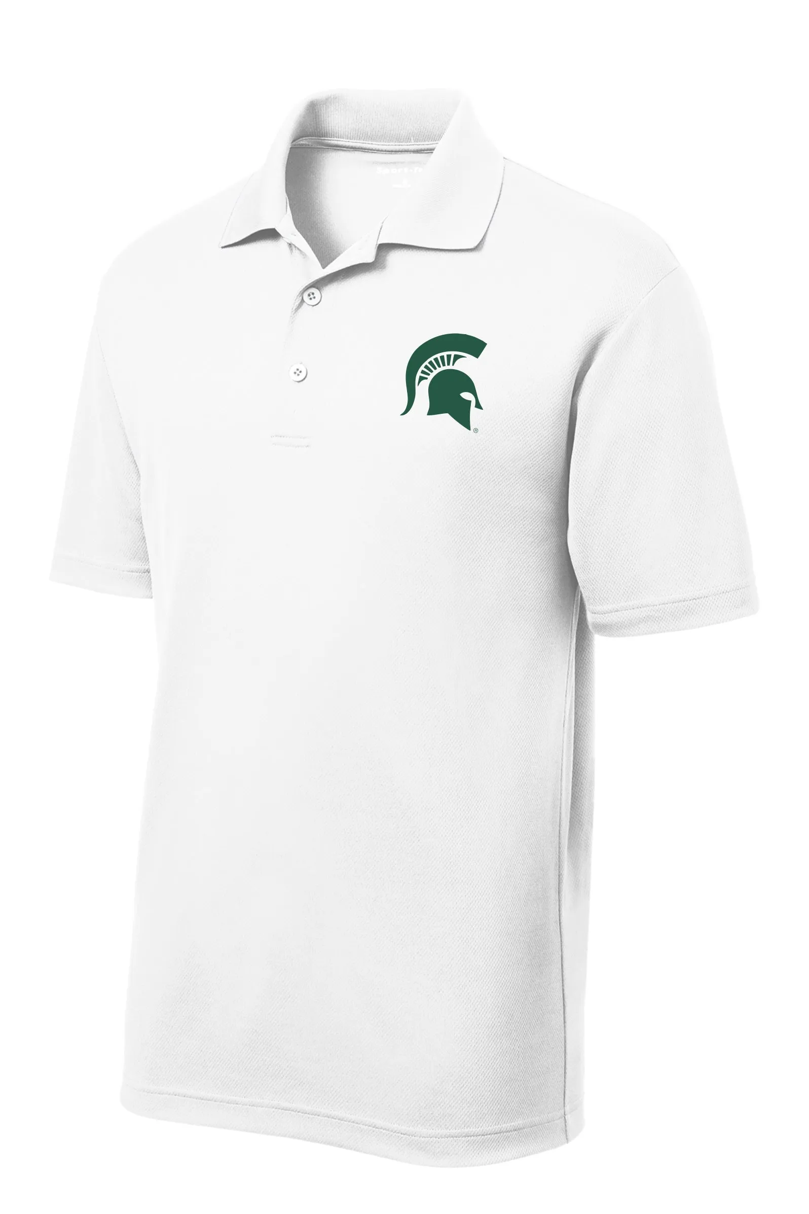 Michigan State University Spartans RacerMesh Embroidered Polo on