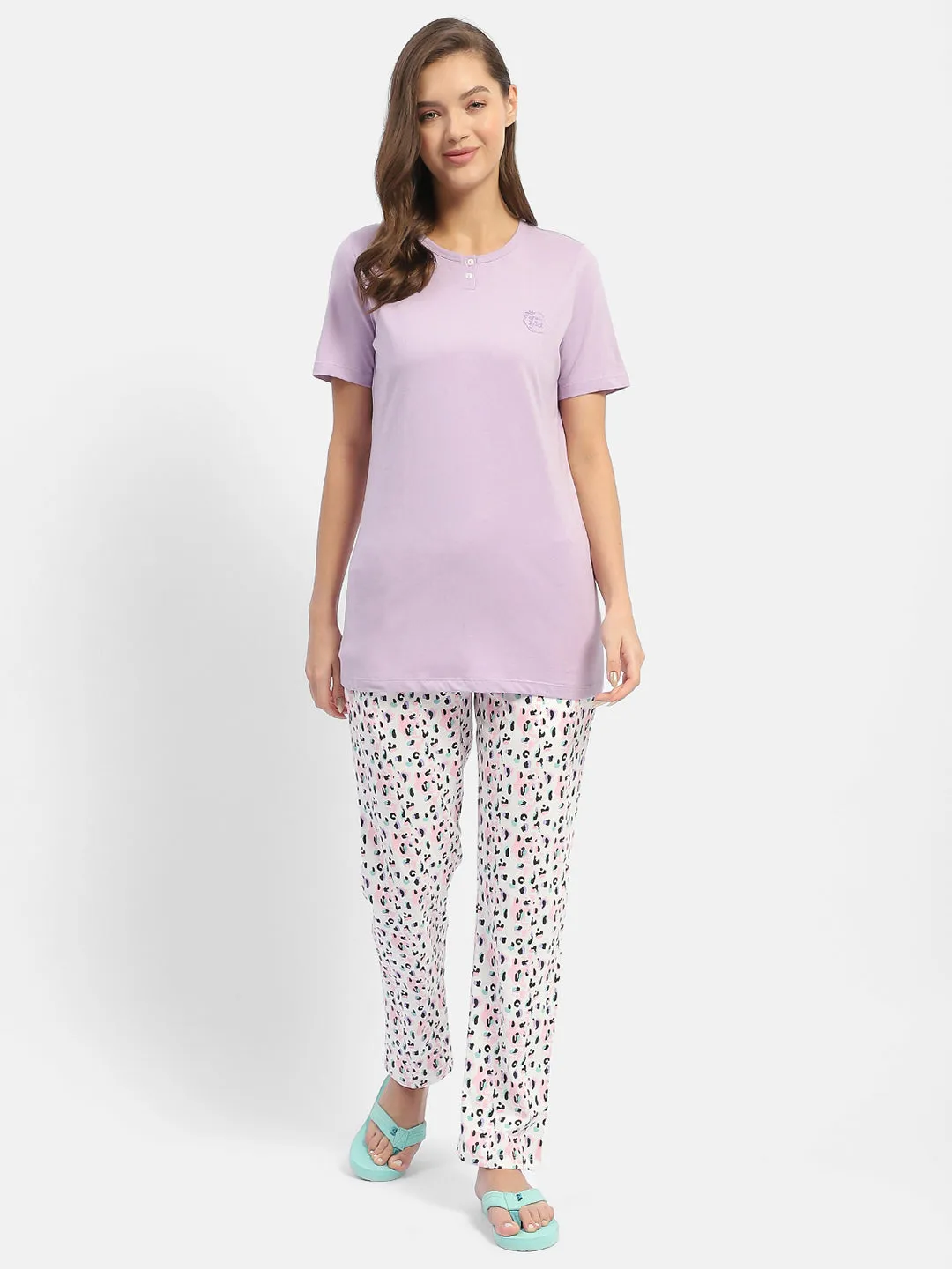 mSECRET Abstract Print Mauve Nightsuit