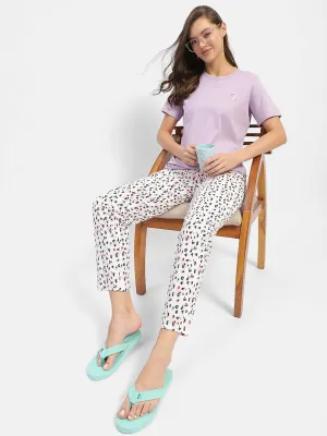 mSECRET Abstract Print Mauve Nightsuit
