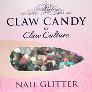 NAIL GLITTER SILVER DISCO