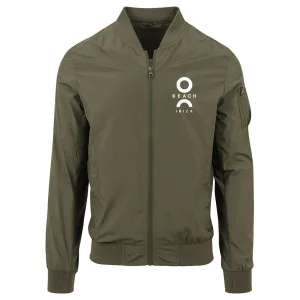 O Beach Logo White Men's Bomber Jacket