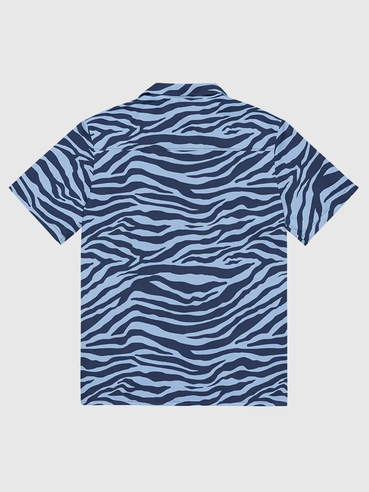 One Piece Zebra Button Up Shirt