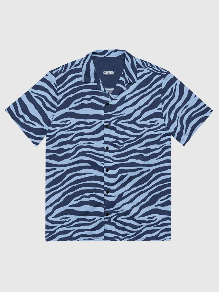 One Piece Zebra Button Up Shirt
