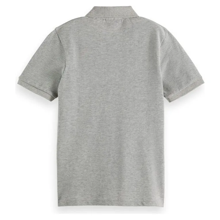Organic Cotton Pique Polo - Grey Melange