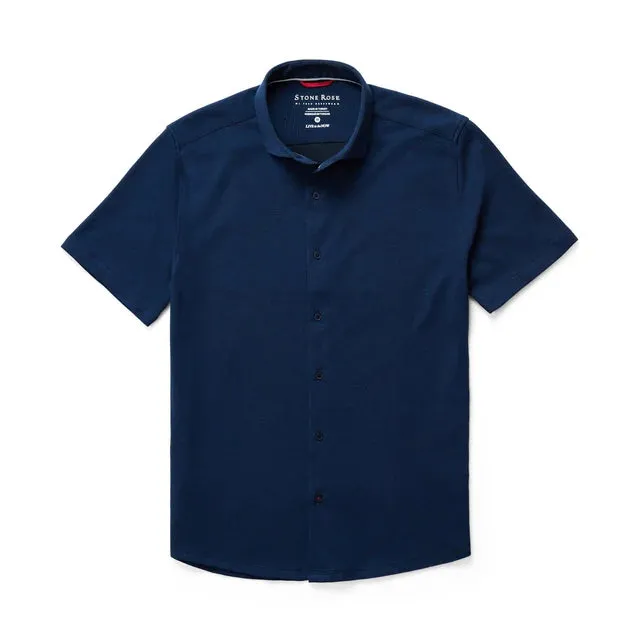 Origin Pique Short Sleeve - Navy