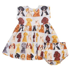 PINK CHICKEN Adaline Dress - Watercolor Dogs