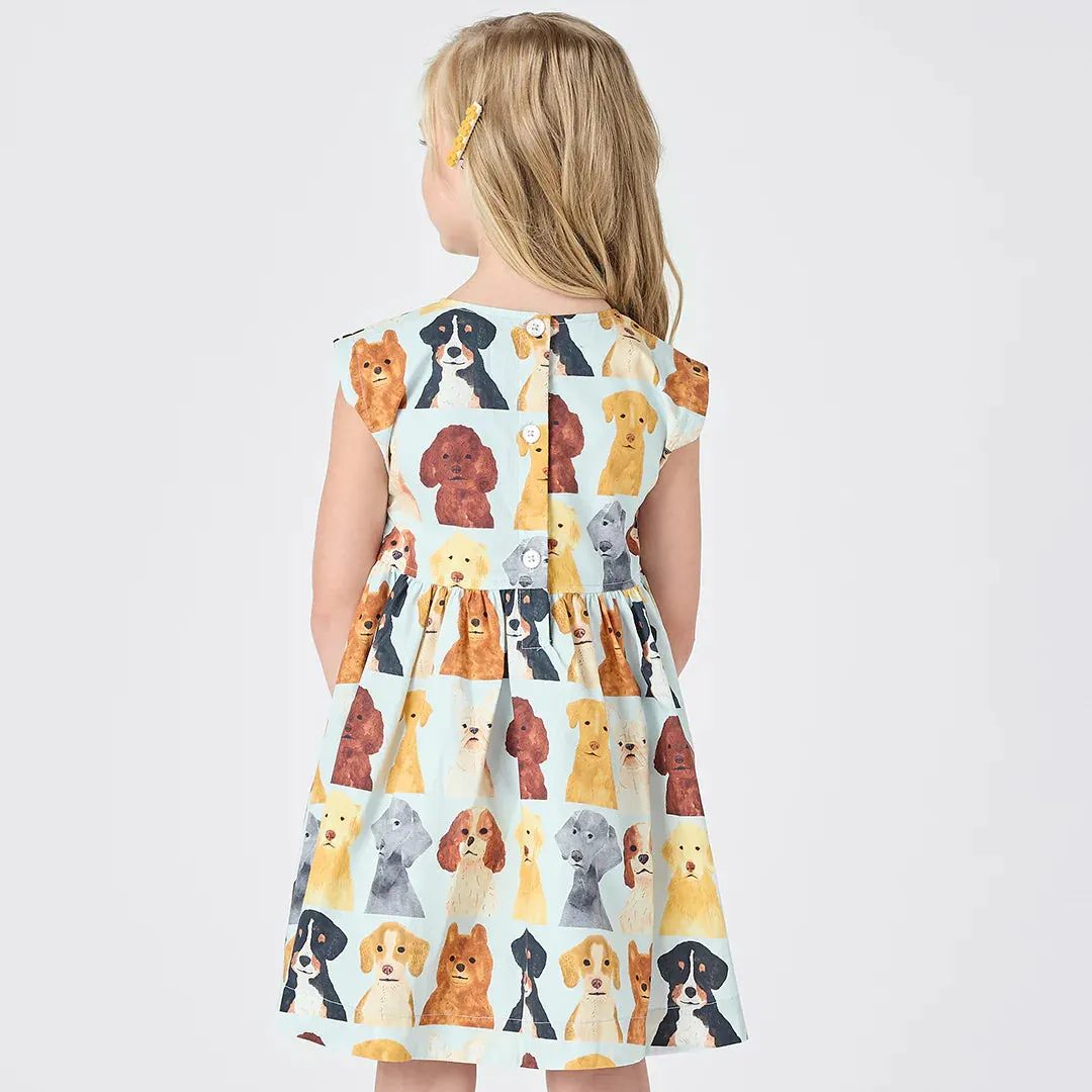PINK CHICKEN Adaline Dress - Watercolor Dogs