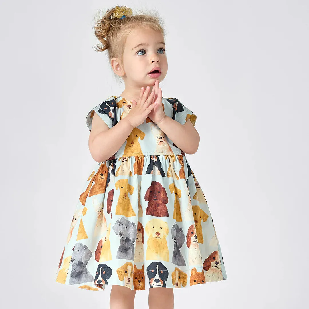 PINK CHICKEN Adaline Dress - Watercolor Dogs