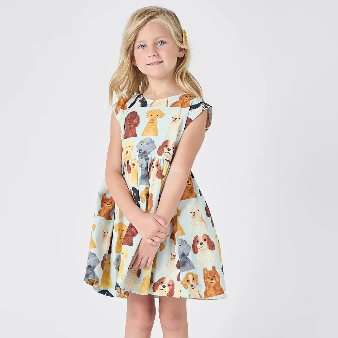 PINK CHICKEN Adaline Dress - Watercolor Dogs
