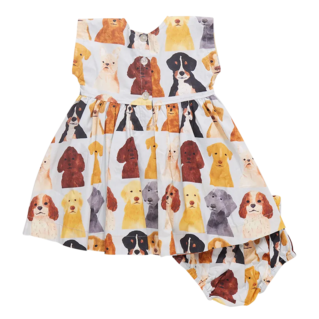 PINK CHICKEN Adaline Dress - Watercolor Dogs
