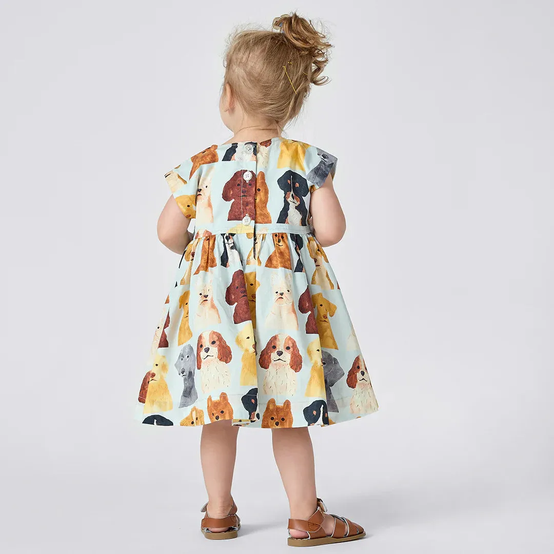 PINK CHICKEN Adaline Dress - Watercolor Dogs
