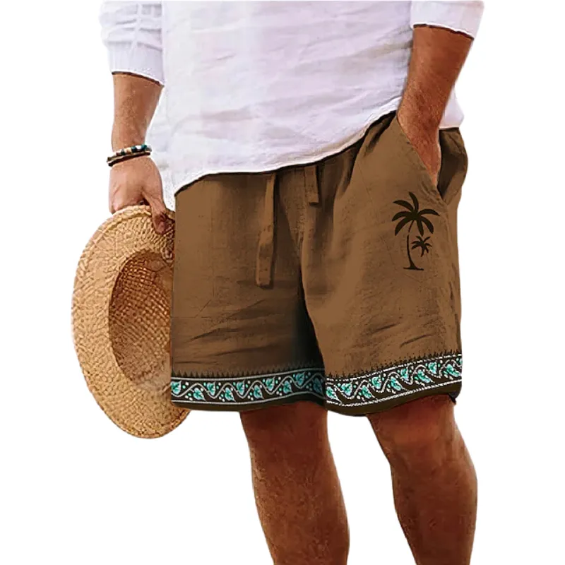 Plaid Pattern Hawaiian Shorts – Tropical Style for Summer