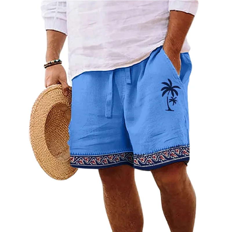 Plaid Pattern Hawaiian Shorts – Tropical Style for Summer