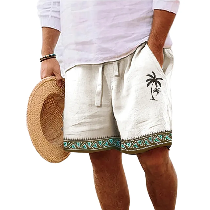 Plaid Pattern Hawaiian Shorts – Tropical Style for Summer