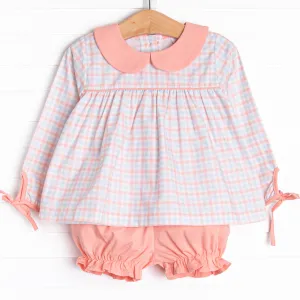Plaid Promise Bloomer Set, Pink