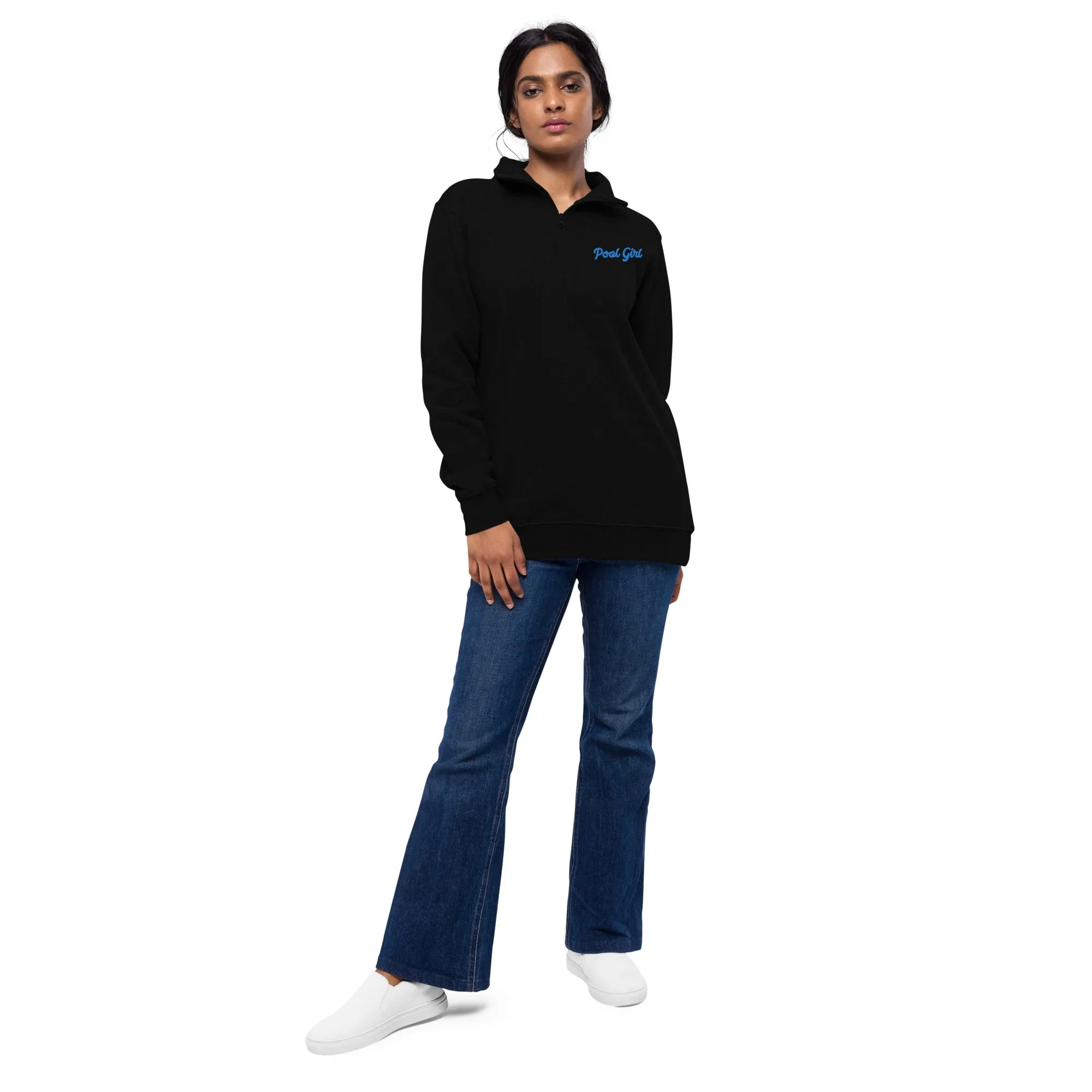 Pool Girl Embroidered Unisex Fleece Pullover