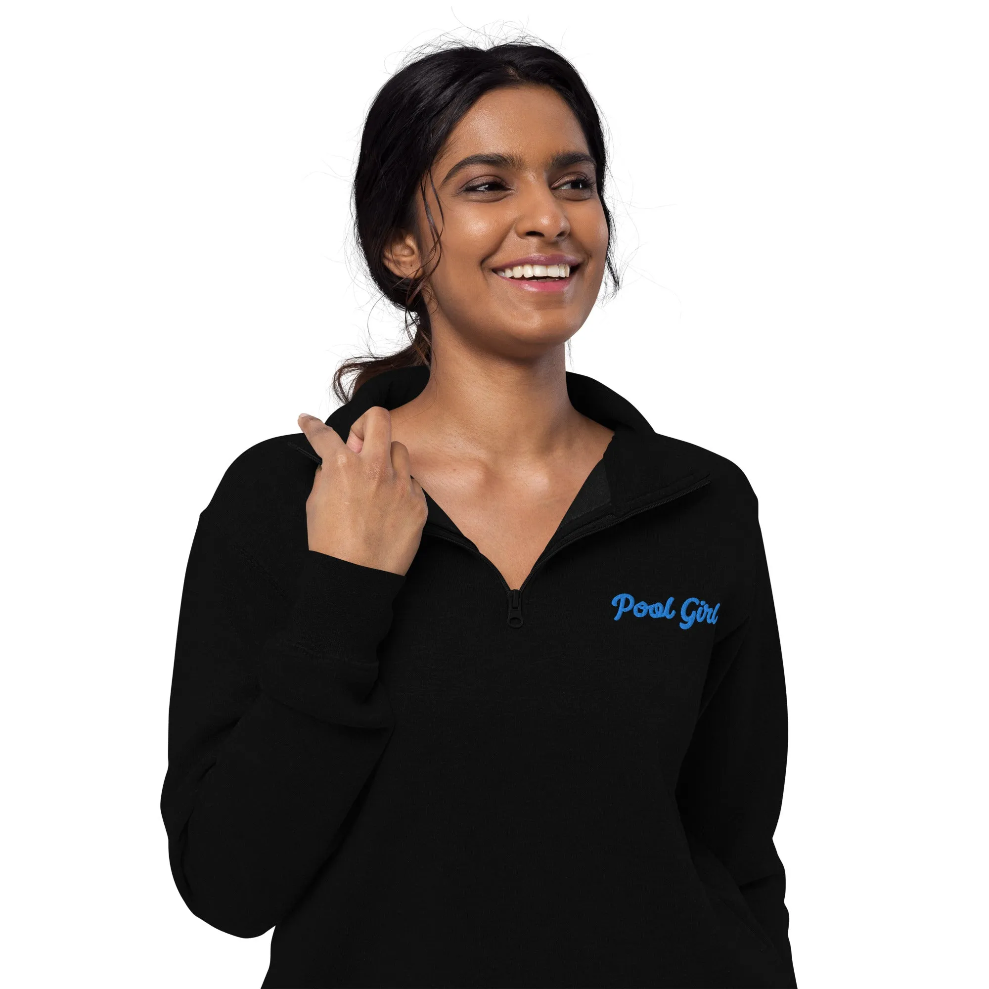 Pool Girl Embroidered Unisex Fleece Pullover