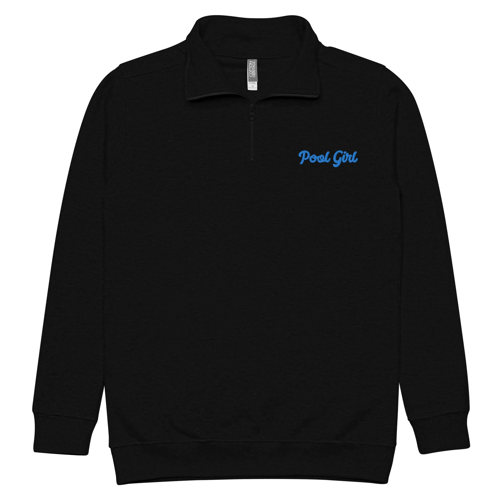 Pool Girl Embroidered Unisex Fleece Pullover