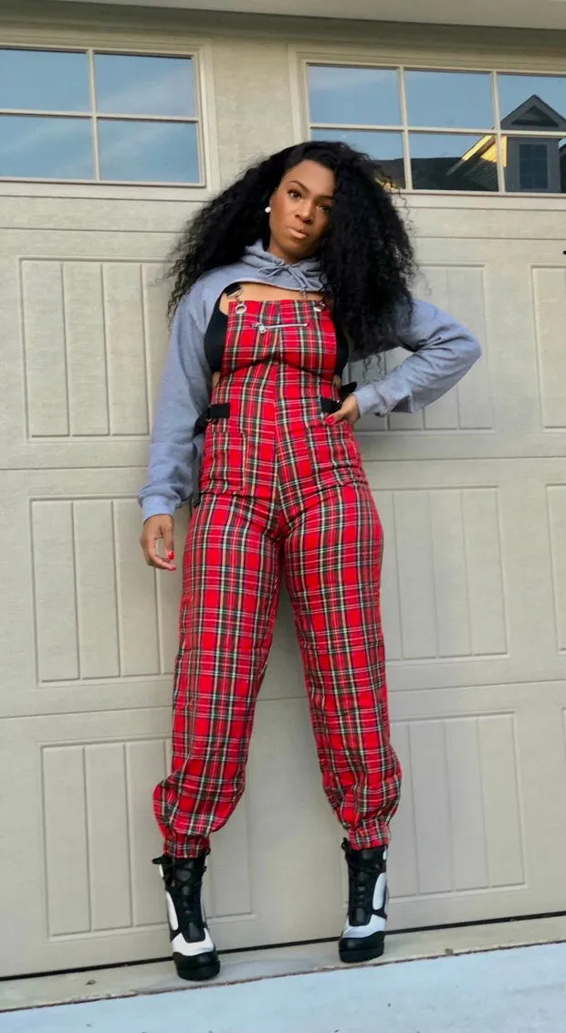 POPPIN Tartan Plaid Jumper