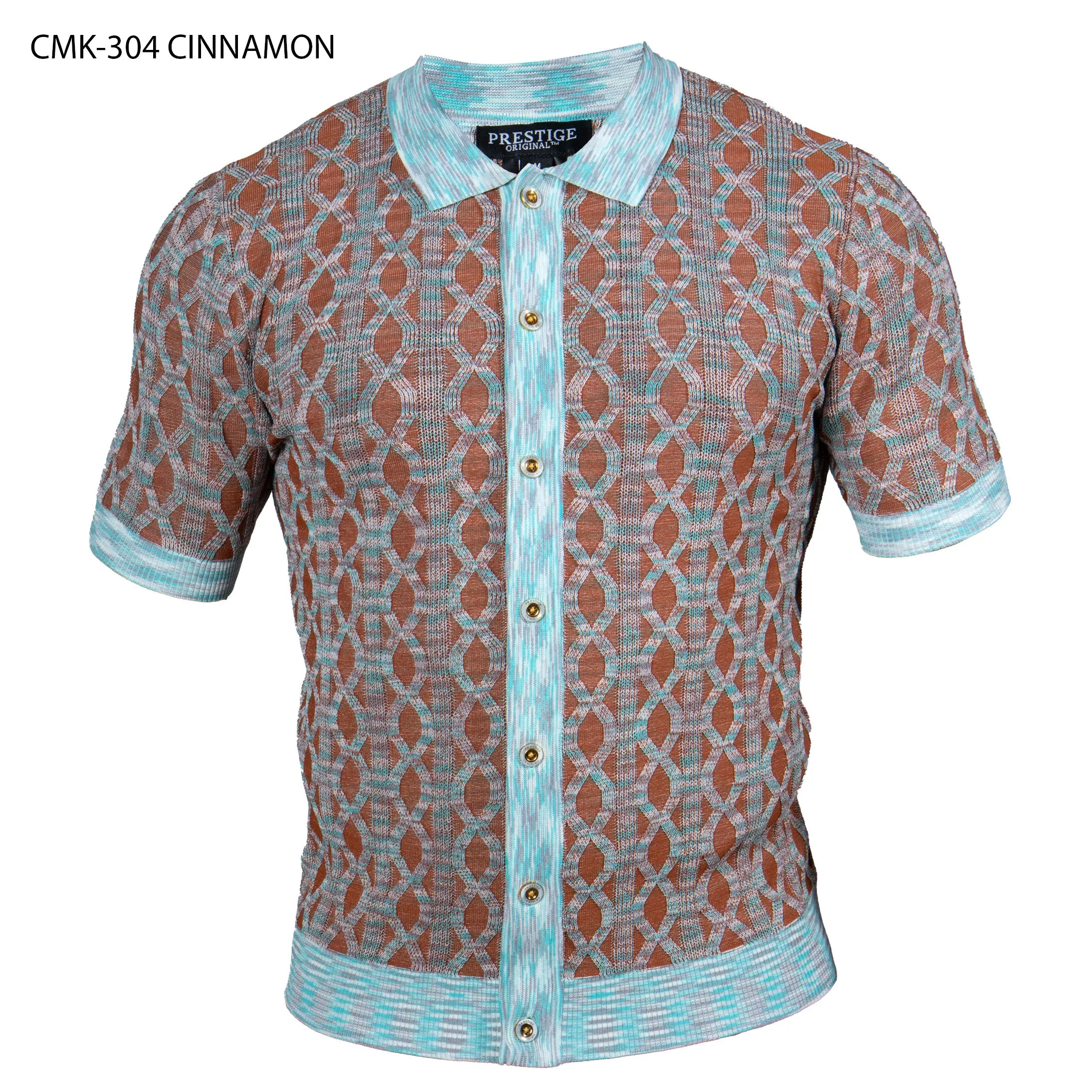 Prestige Cinnamon Jacquard Knit Shirt
