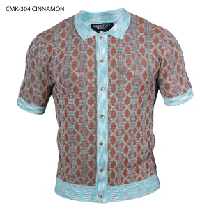 Prestige Cinnamon Jacquard Knit Shirt