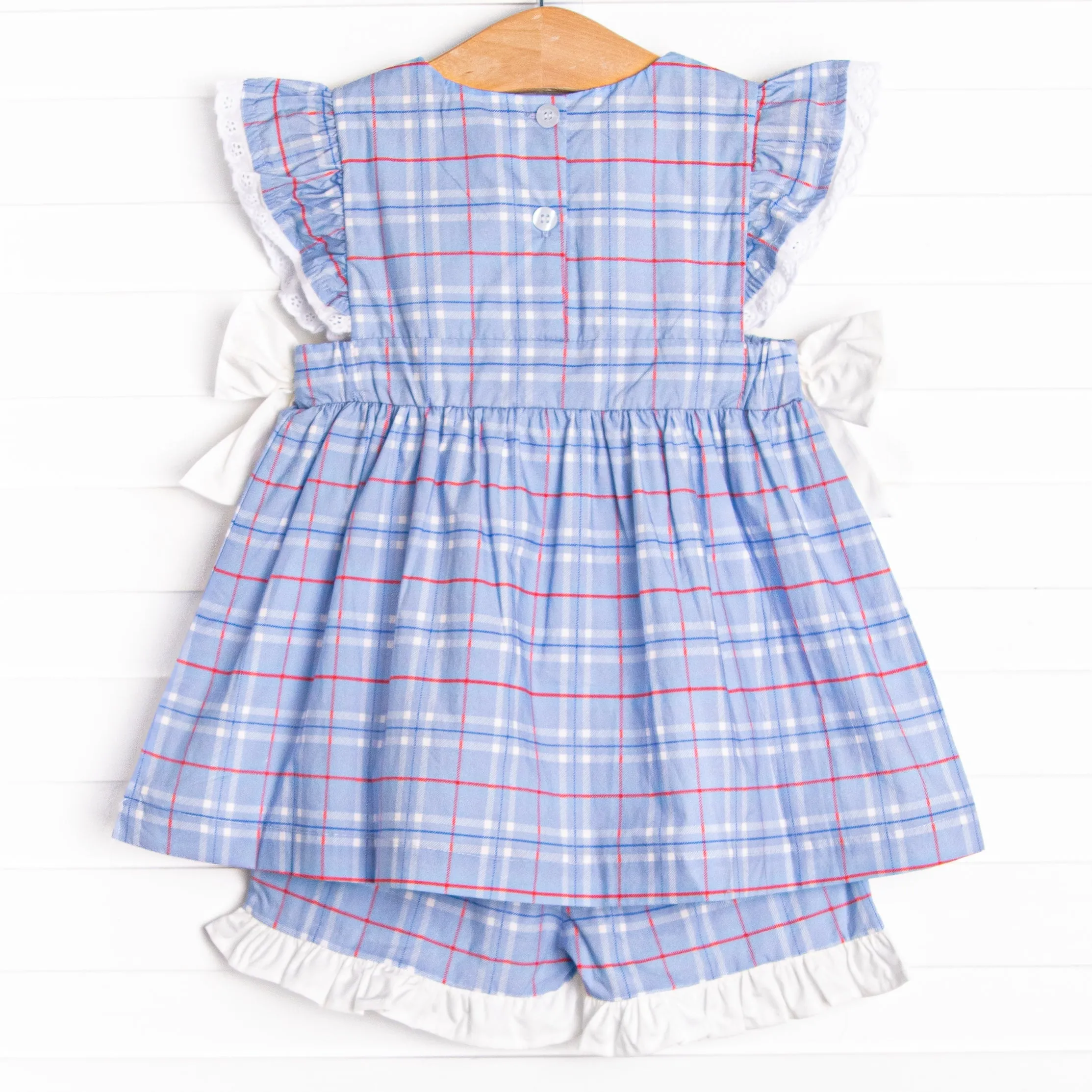 Proud and True Ruffle Short Set, Blue