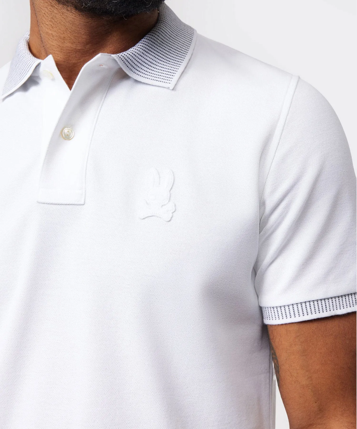 Psycho Bunny Damon Pique Polo - White