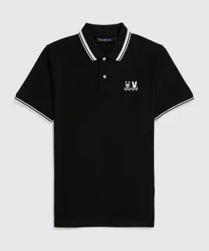 Psycho Bunny Kingwood Pique Polo - Black