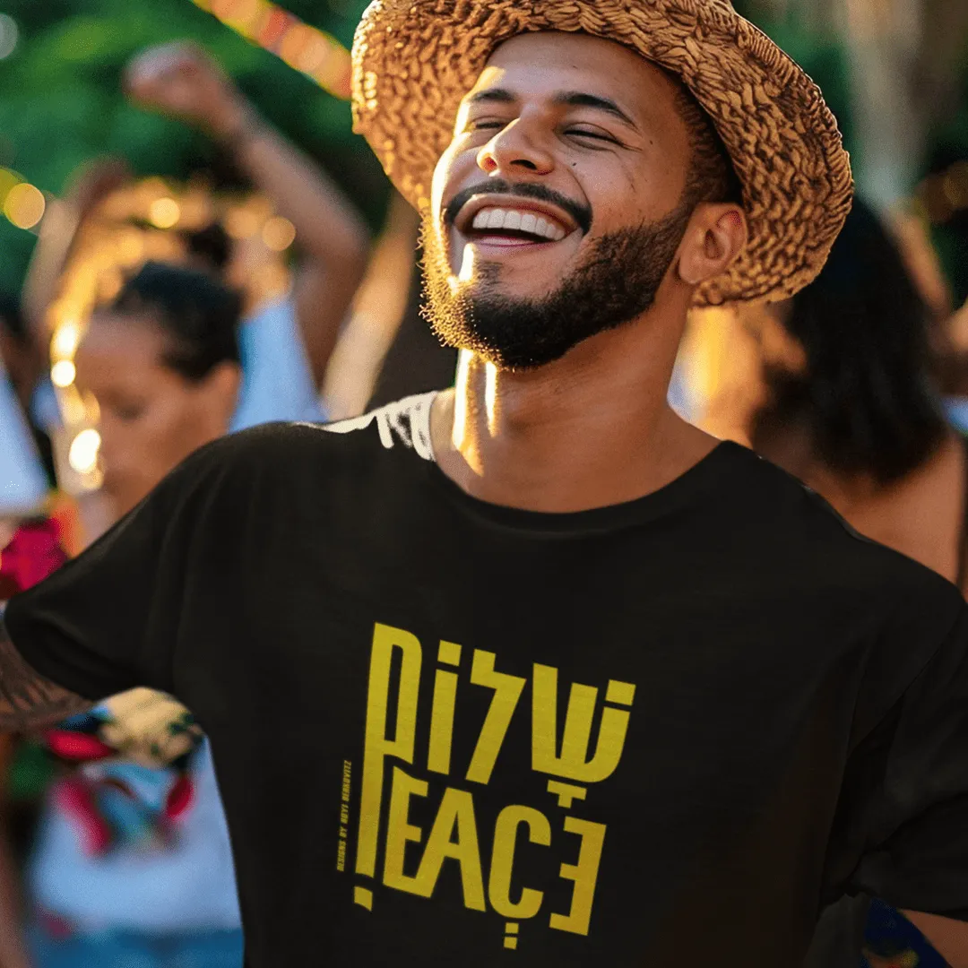 "Shalom" Black T-shirt for Men