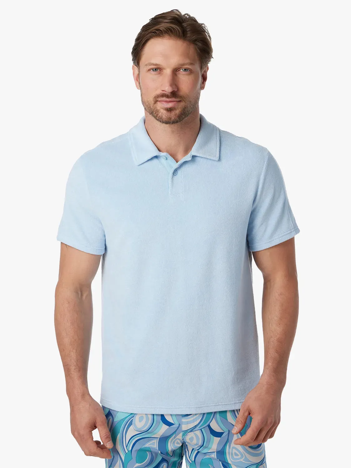 Ravello Terry Polo | Light Blue