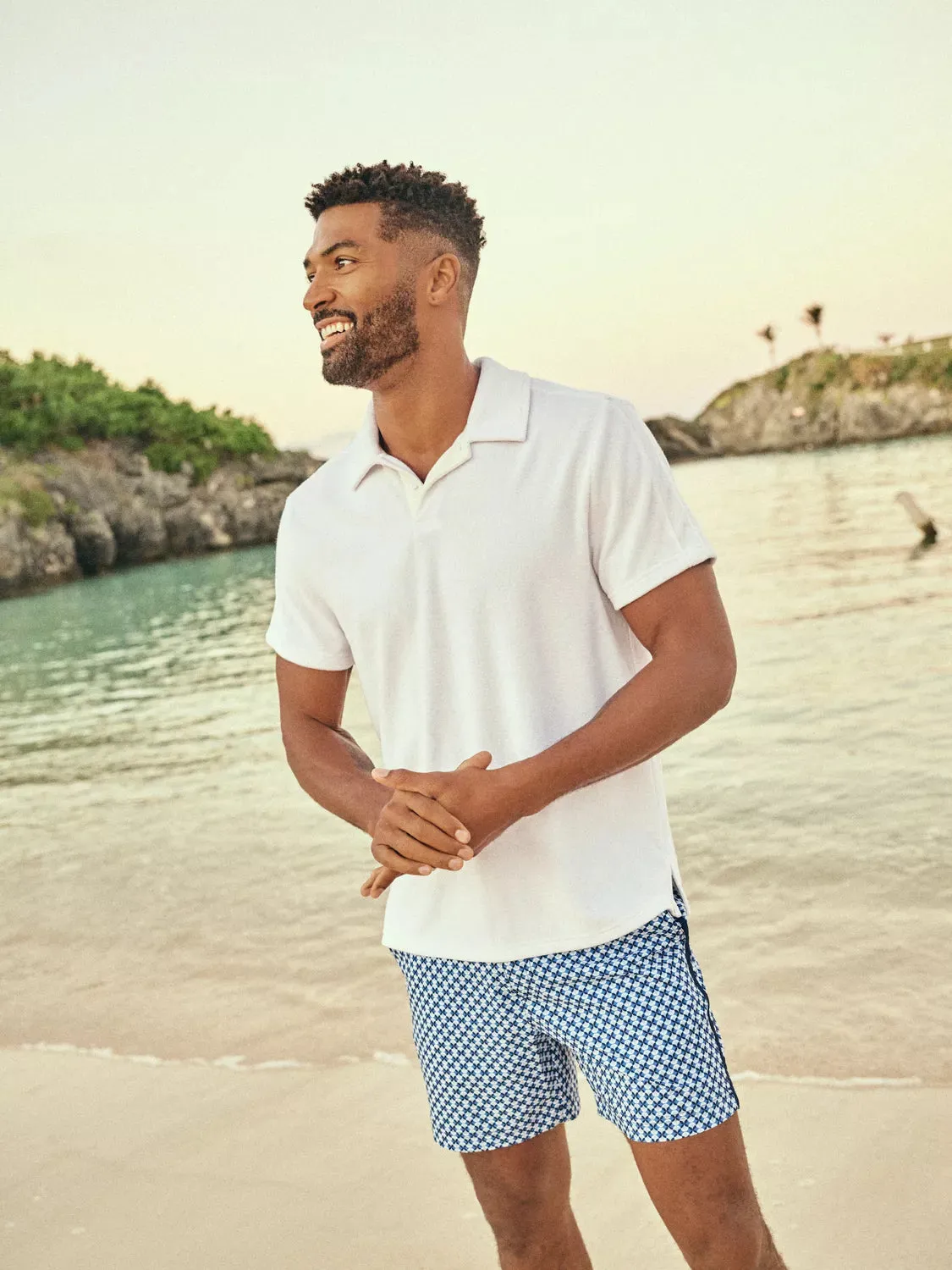 Ravello Terry Polo | White