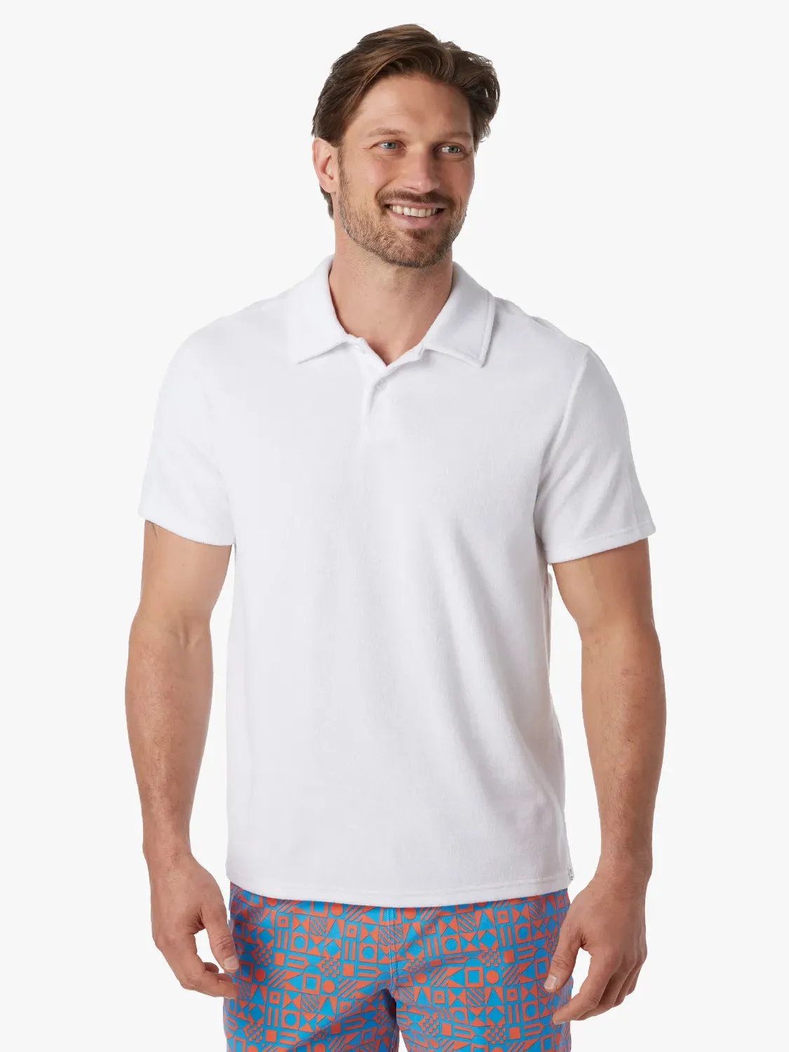 Ravello Terry Polo | White