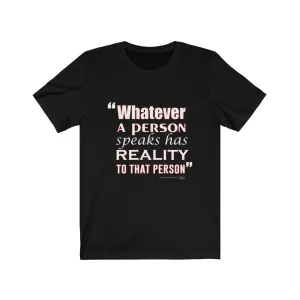 Reality, Men's Black Tee